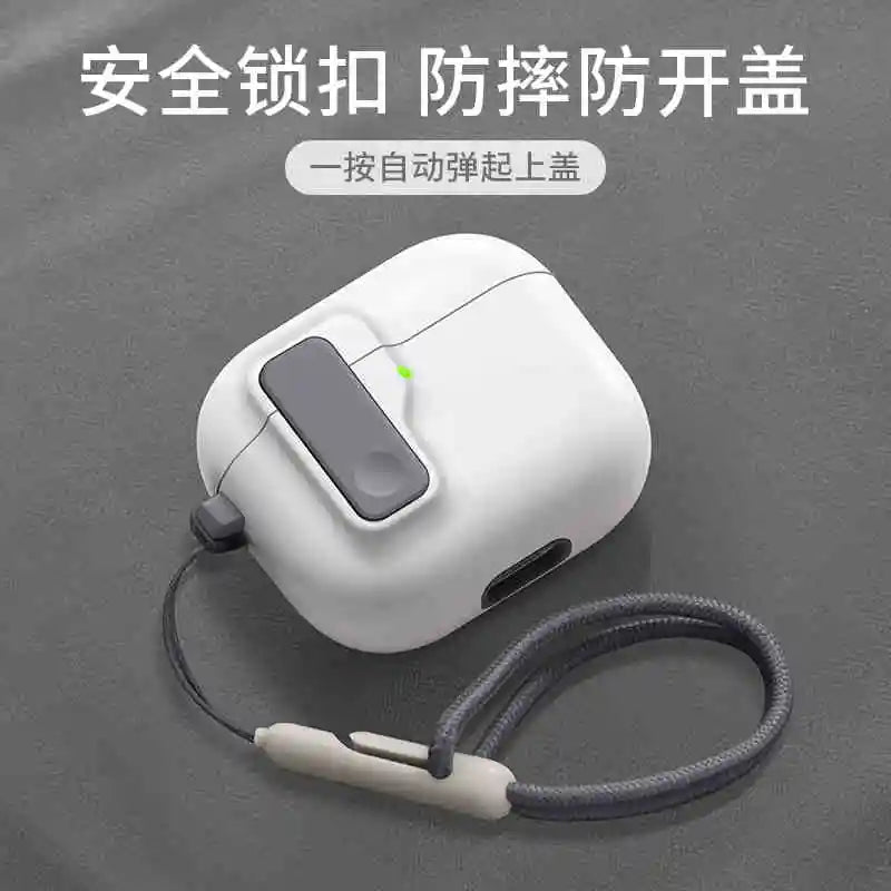 2025 New Hard Protector for AirPods 4 with Magnetic Lid Lock Hybrid Case Luxury Protection Cover for Apple AirPods 4(USB C)
