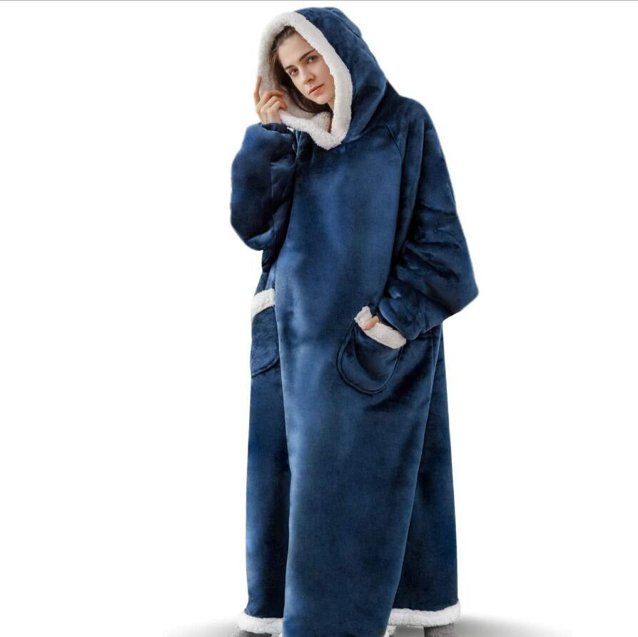 Oversized Wool Hoodie Blanket