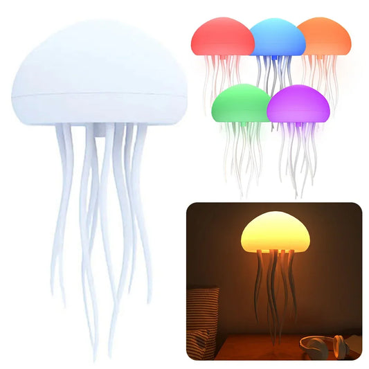 Jellyfish Night Light – LED Light with Realistic Floating Jellyfish, Calming and Decorative Lighting for Bedrooms or Relaxation Spaces