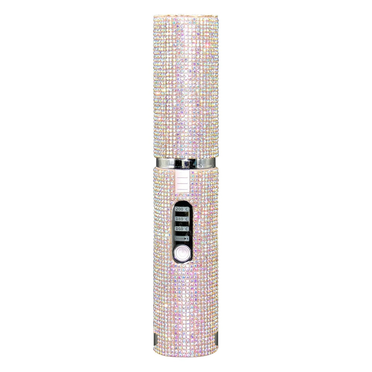 Portable Hair Straightener with Rhinestones – Stylish and Compact, Perfect for On-the-Go Hair Styling