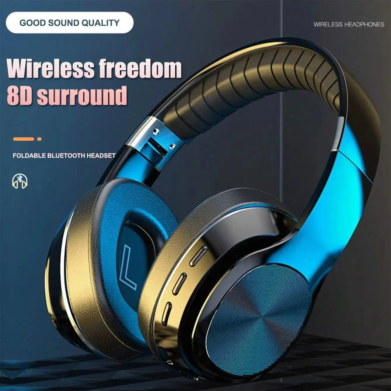 Maca Head Wear Wireless Headphone Foldable Retractable Hifi Heavy Bass Built-In Microphone Cheap Gift Fashion New Year Valentin