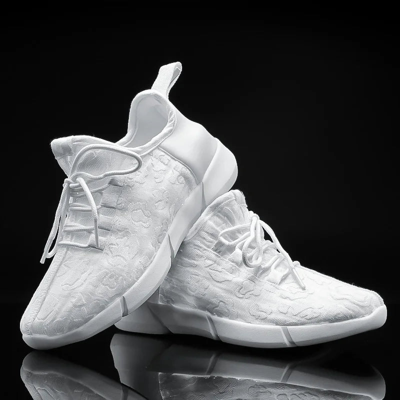 2025 New Luminous LED Sneakers – Light-Up, Glowing Shoes for Men & Women in White, Flashing Adult Sneakers