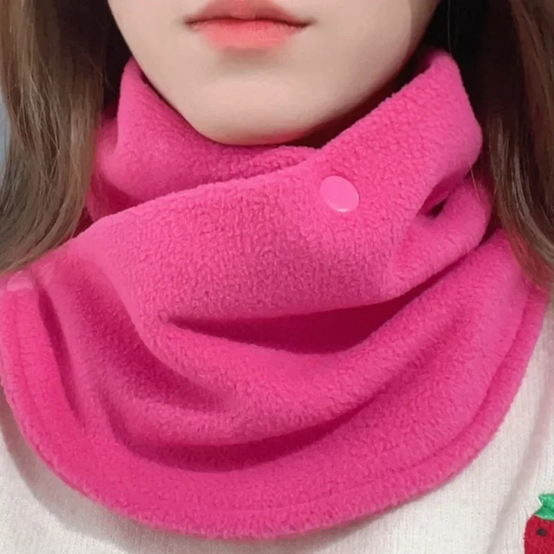 Winter Anti Cold Plush Scarf Antifreeze Fleece Neck Protection Neckerchief Autumn Outdoor Cycling Skiing Large Area Warm Scarves