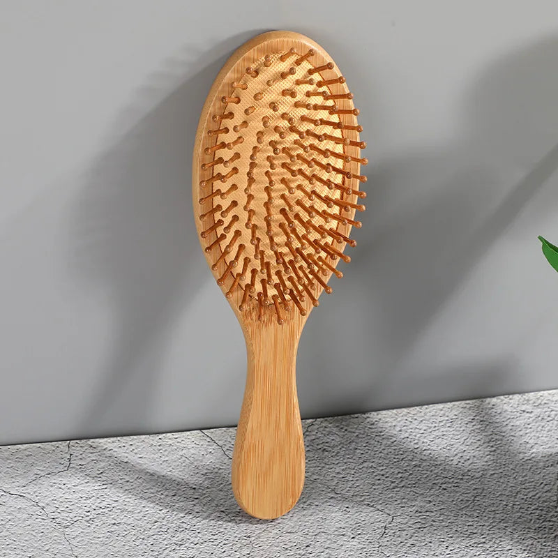 Wood Comb Professional Healthy Paddle Cushion Hair Loss Massage Brush Hairbrush Comb Scalp Hair Care Healthy bamboo comb