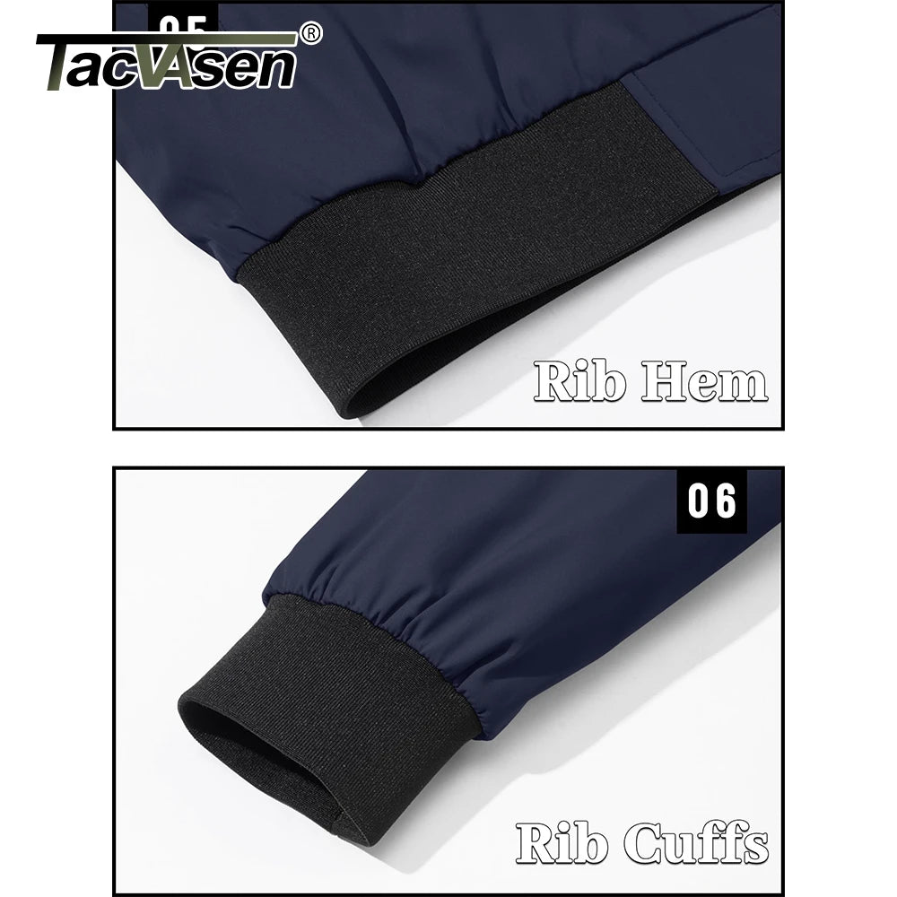 TACVASEN Men’s Varsity Bomber Jacket – Lightweight, Windproof & Waterproof Fall Outerwear for Outdoor & Casual Wear