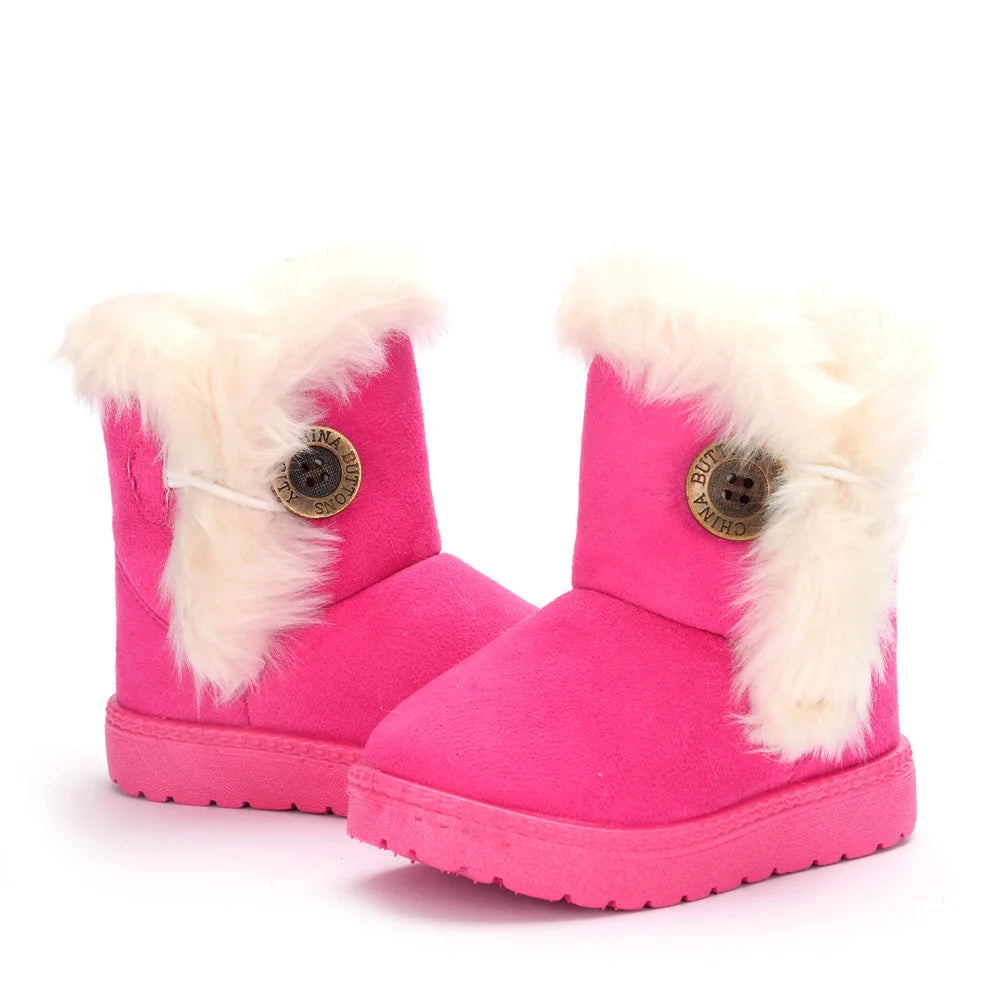 Botas Para Niña Kid Snow Boot Winter New Thickened Girl Cotton Boots Warm Boy Casual Shoes Baby Walking Shoe Padded Boots 유아 부츠