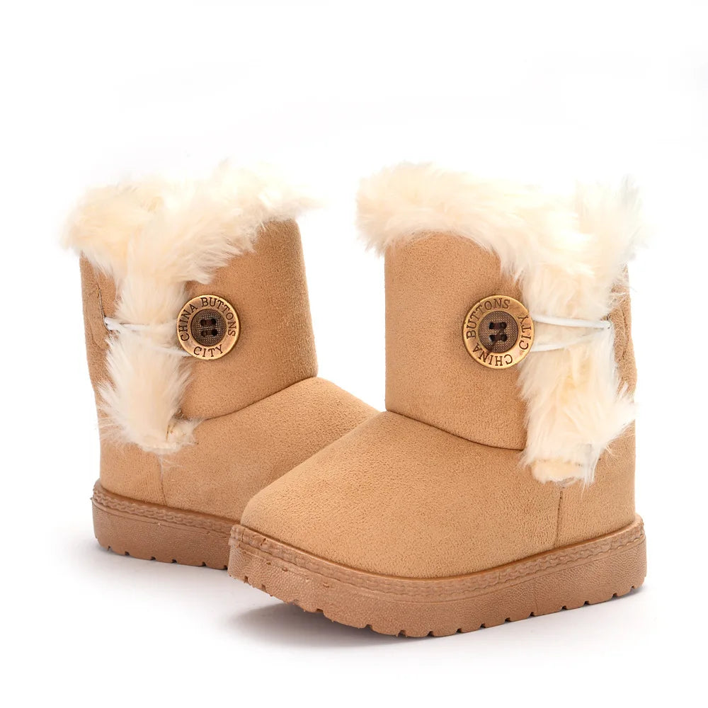 Botas Para Niña Kid Snow Boot Winter New Thickened Girl Cotton Boots Warm Boy Casual Shoes Baby Walking Shoe Padded Boots 유아 부츠