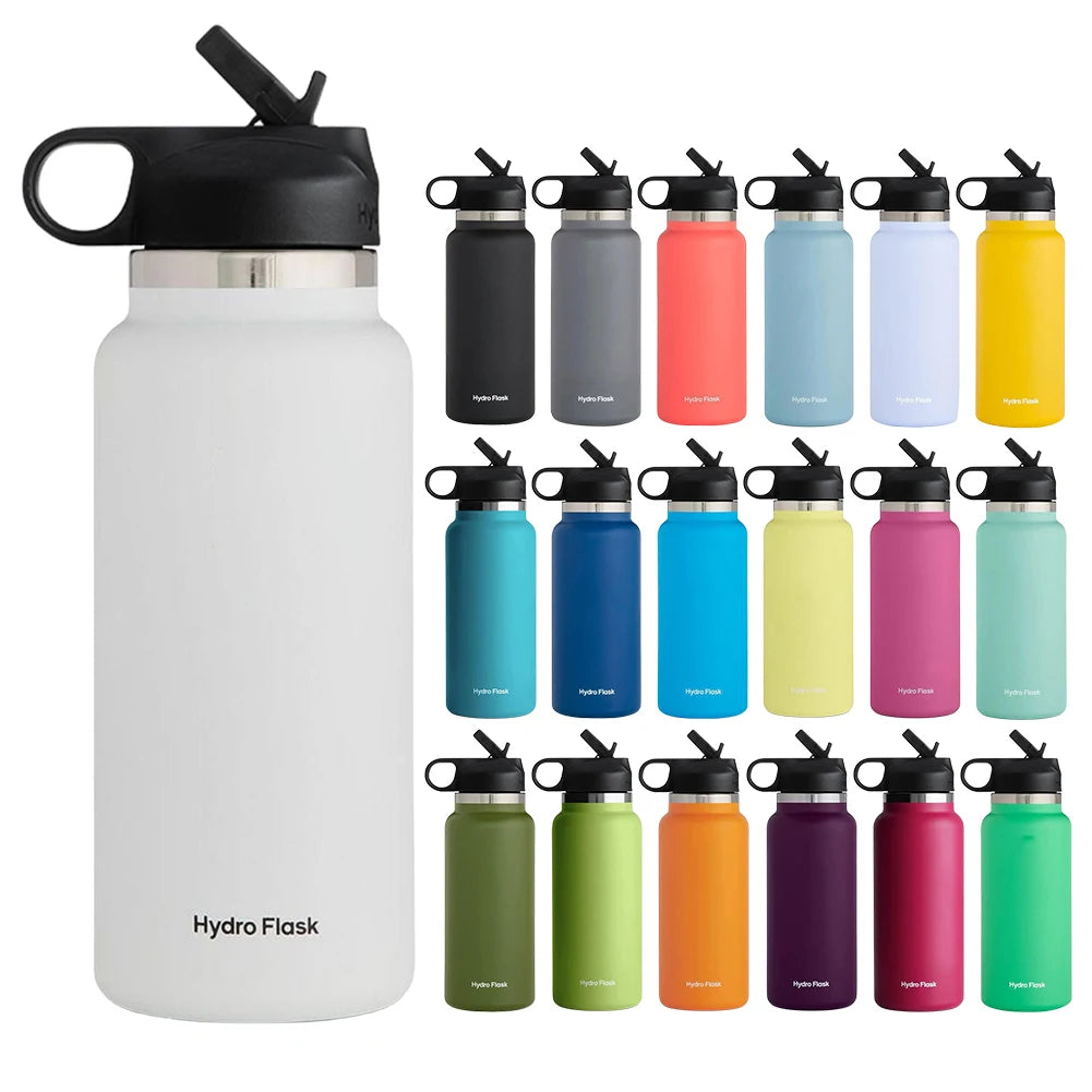 40 oz Sports Water Bottle Insulated Vacuum Water Bottle Flex Cap Straw Lid Stainless Steel Vacuum Flask for Coffee Tea and Drinks