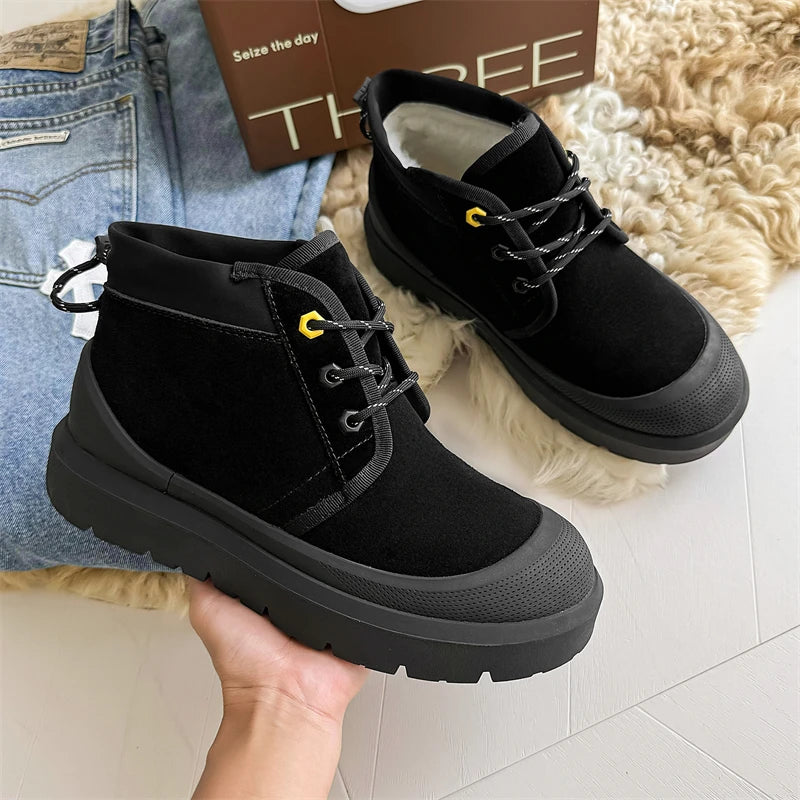 Casual men's snow boots Comfortable and trendy design styles Outdoor street walking Daily office youth adult high-quality shoes