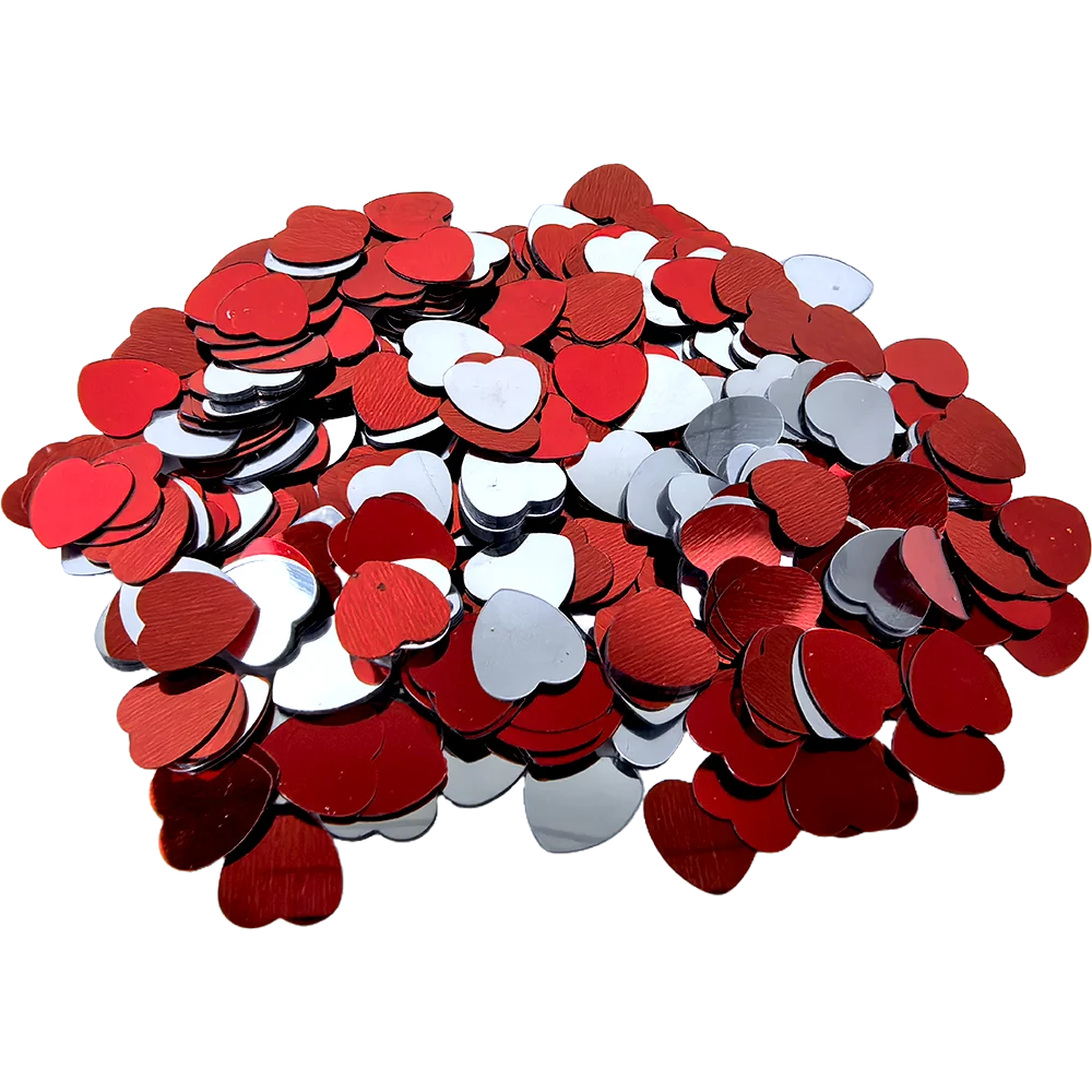 Valentine's Day Red Heart Confetti – Glitter Table Decor for Weddings & Parties (15g/30g/60g)