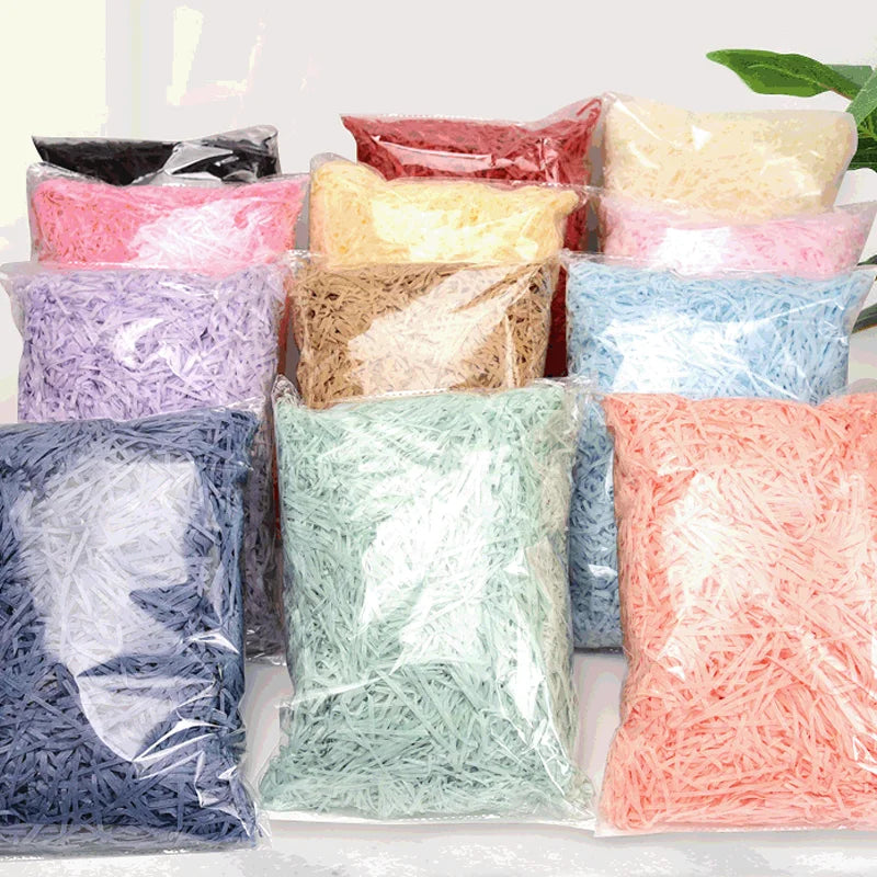 Multicolor Raffia Shredded Paper – 500g/1kg Confetti for DIY Gift Boxes, Party, Wedding, and Festive Decorations