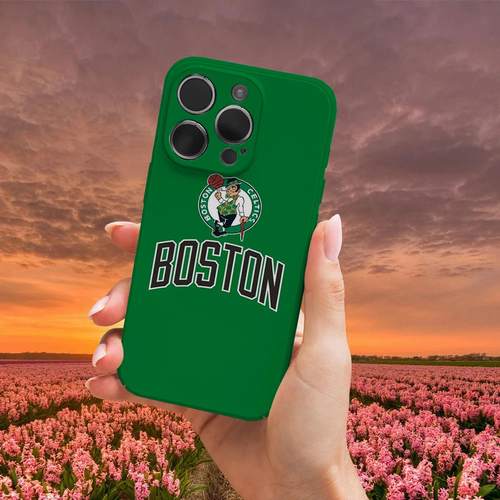 Precise hole Hard Phone Cases For iPhone 16 15 14 13 12 11Pro Max XR X XS 12Mini 14 15 16 Puls Pc Case Phone Bostons C-celtics-s