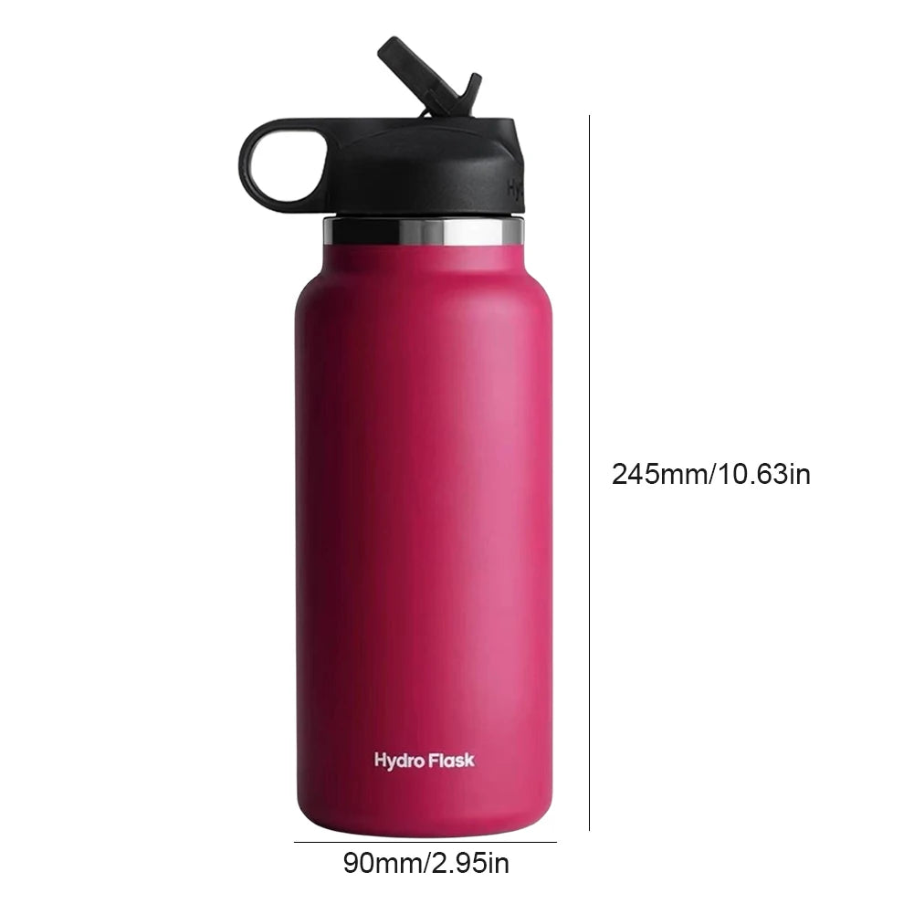 40 oz Sports Water Bottle Insulated Vacuum Water Bottle Flex Cap Straw Lid Stainless Steel Vacuum Flask for Coffee Tea and Drinks