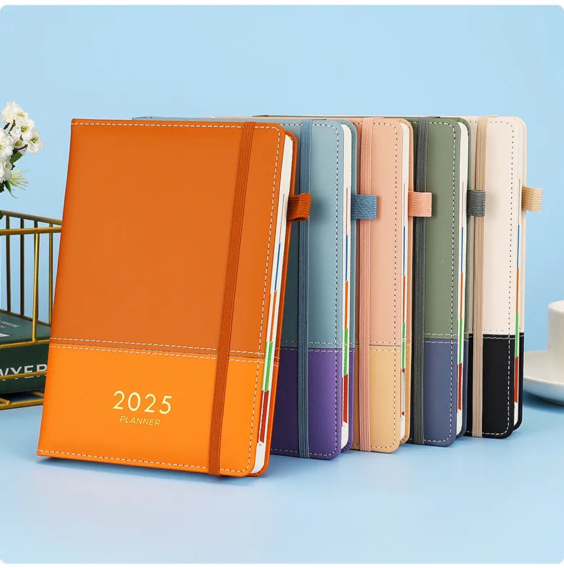 2025 Agenda Book Customized Logo Time Management A5 Plan Book English Notepad Business Diary Wholesale agenda planner  diary