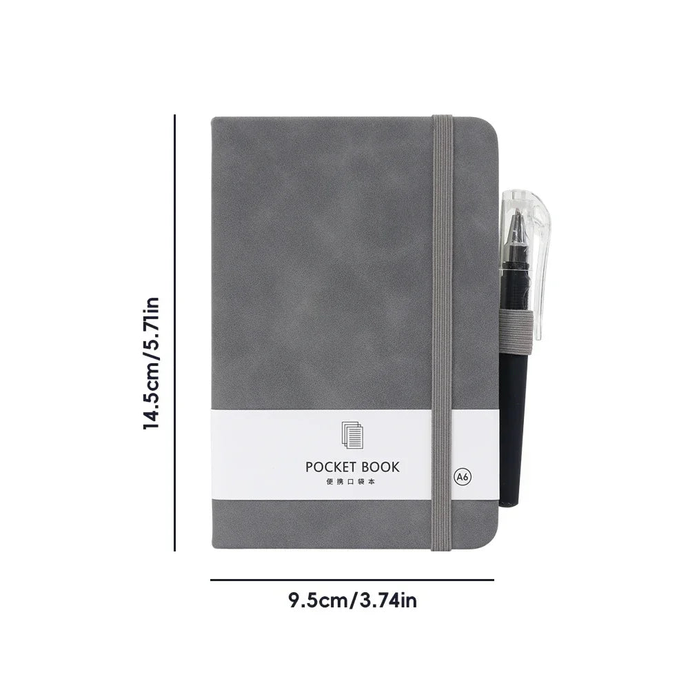 A6 Pocket Notebooks With Pen 200 Pages Leather Notepads Teacher Gift Planning Notebook And Journals School Supplies Stationery