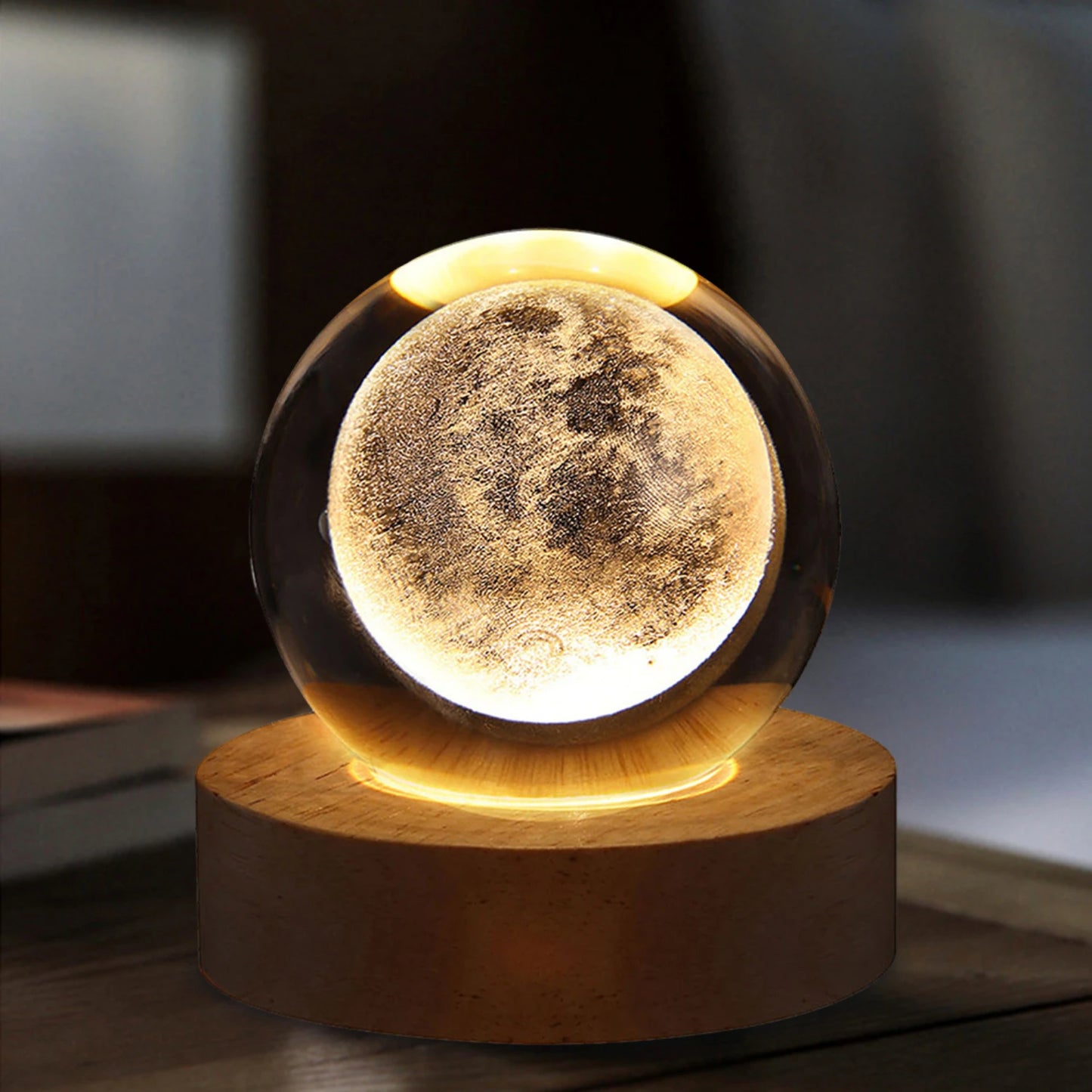 New Stunning Crystal LED Night Light - Enhancing Party Atmosphere with 3D Planet Lamp, Perfect Bedroom Decor, Ideal Children's B