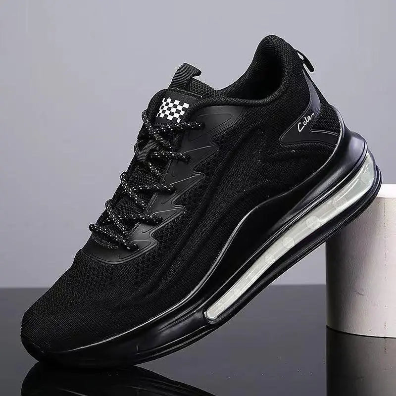 Men's casual sports shoes, light sports shoes, blue outdoor breathable mesh black running shoes, sports jogging training shoes