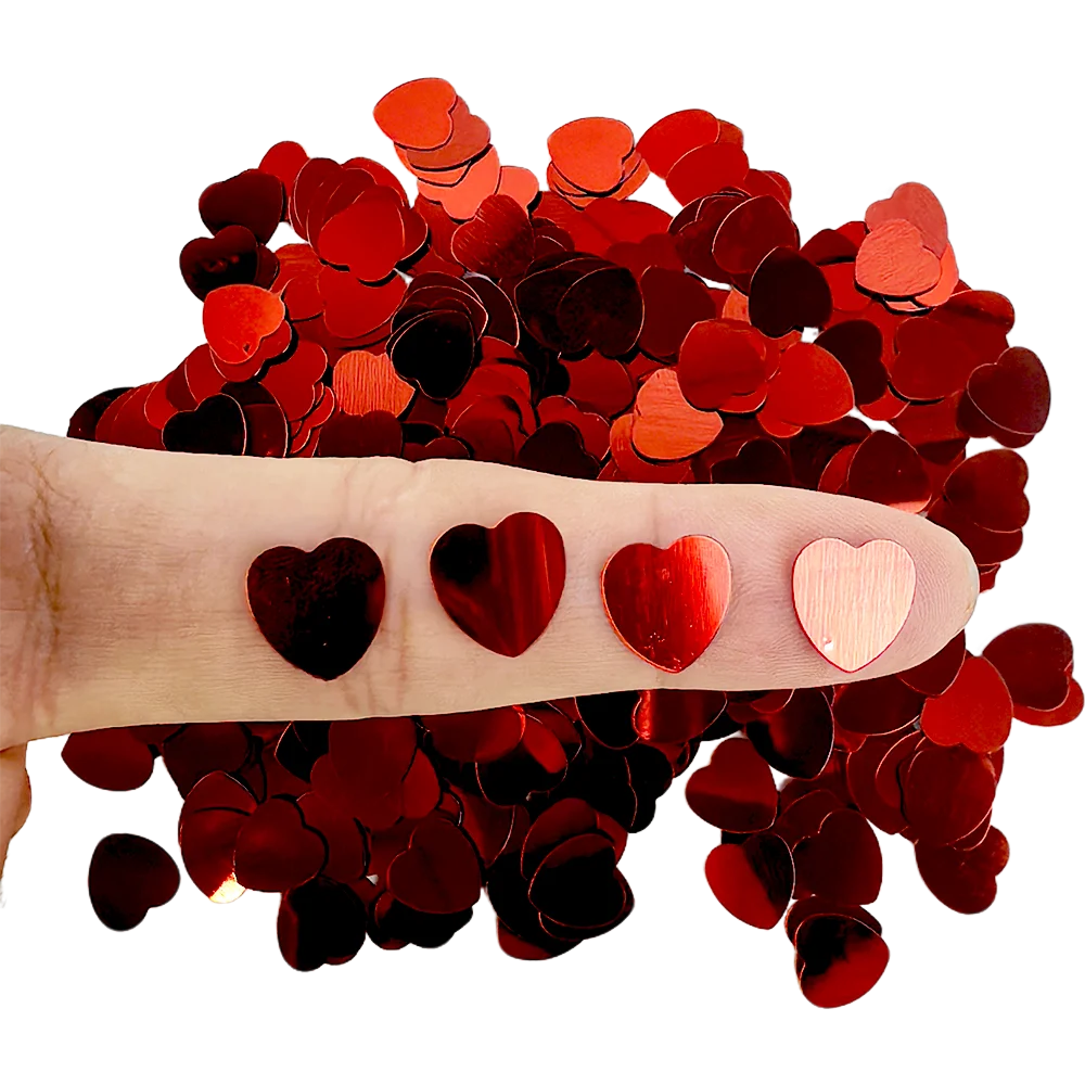 Valentine's Day Red Heart Confetti – Glitter Table Decor for Weddings & Parties (15g/30g/60g)