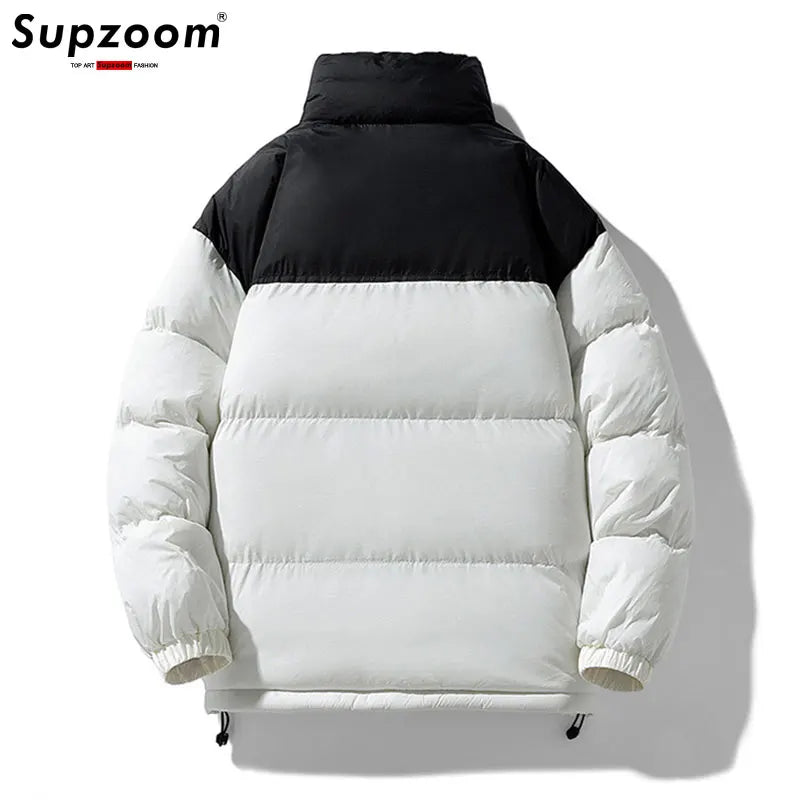 Supzoom New Arrival Hip Hop Bread Print Suit – Winter Warm Cotton Jacket for Men, Casual Couple Cold Weather Coat