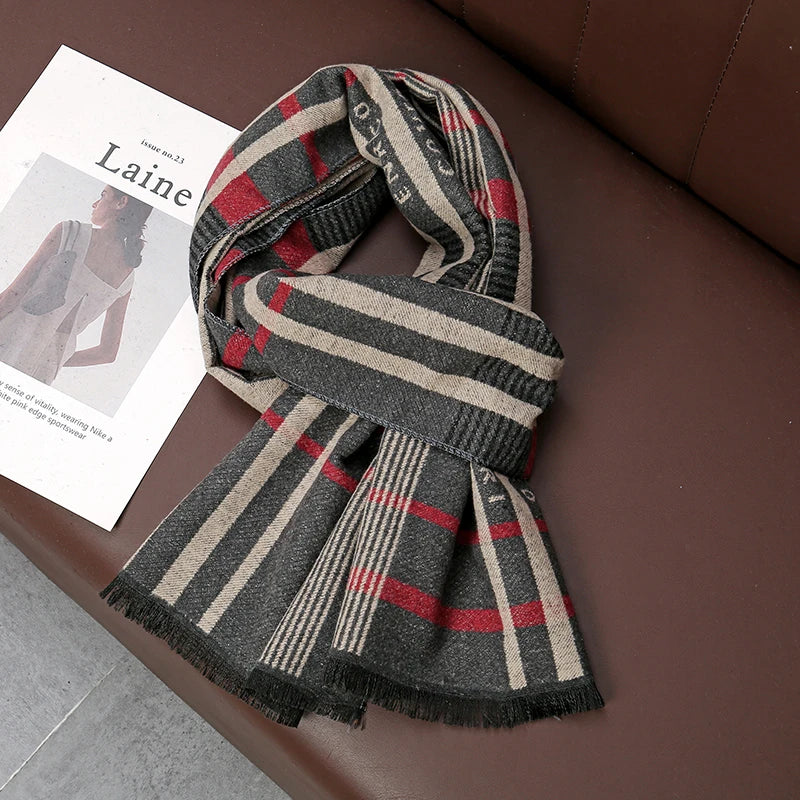 Fashion Scarves Man Autumn Winter Thick Warm Cashmere Business Long Wraps Boy Classic Shawl Free Shipping muffler