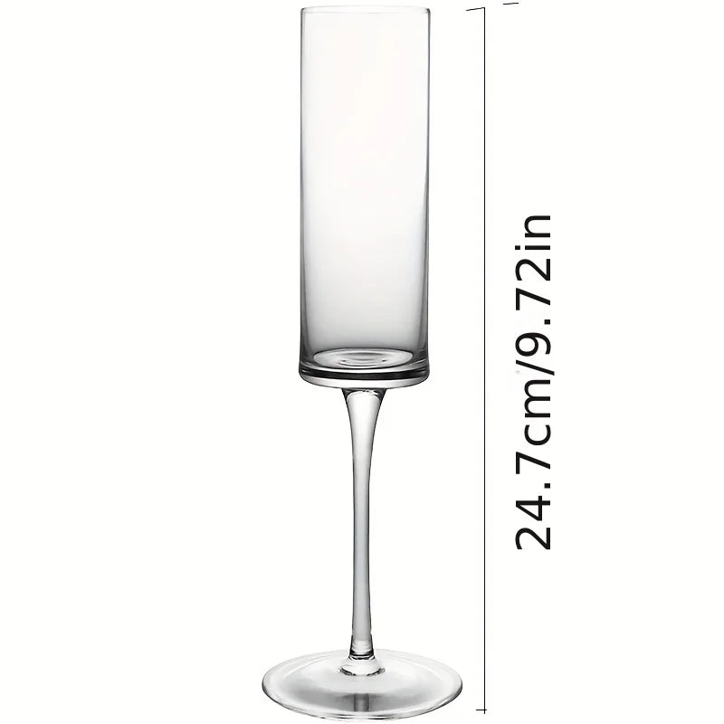 1pc 180ml Champagne Glasses Luxurious Champagne Goblet Exquisite Crystal Clear Glass for Bars Pubs Clubs Glassware Drinkware