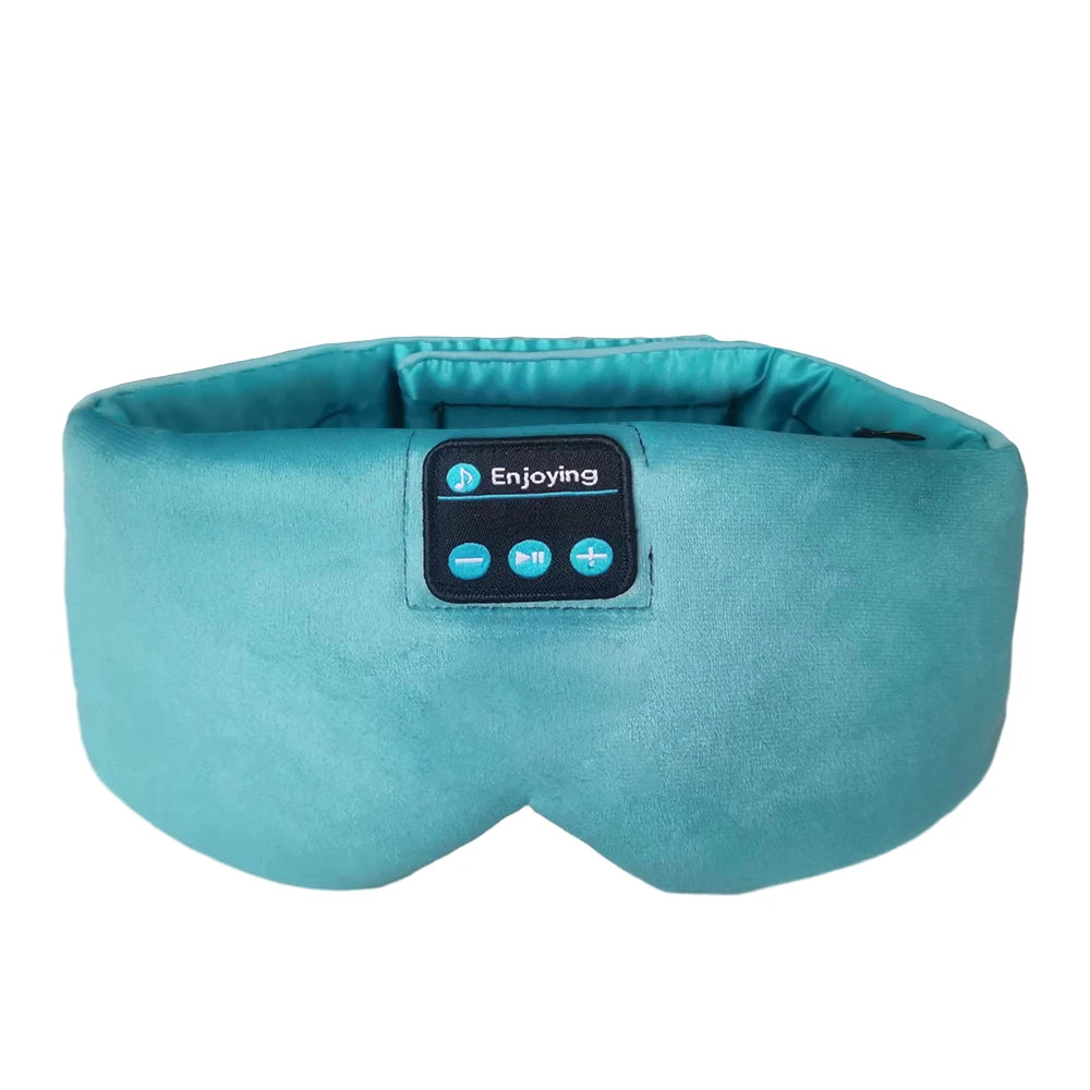 Soft Sleep Mask Bluetooth Wireless Headphones, Sleeping Headphones Adjustable Music Eye Mask Silk for Sleeping Meditation