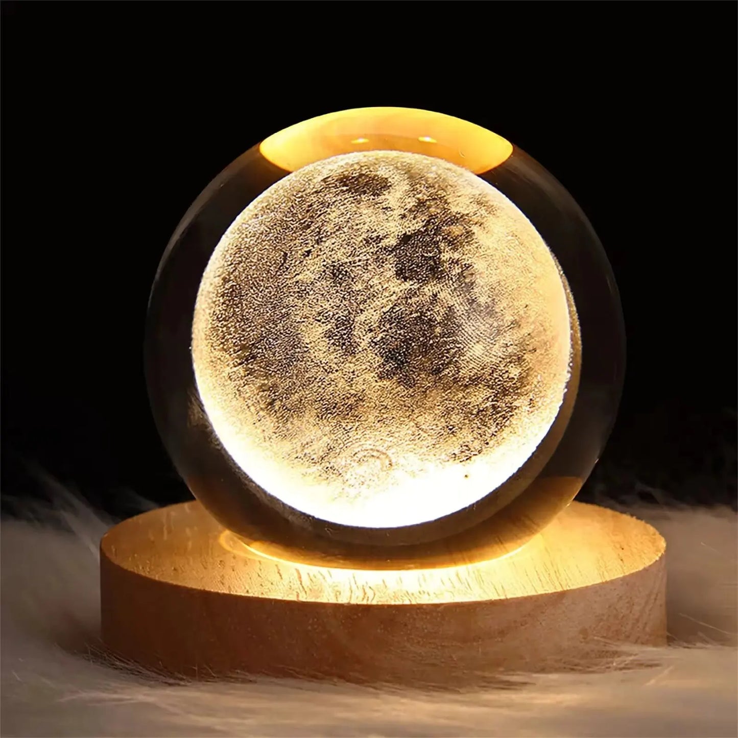 NEW Unique 3D Crystal Ball Lamp with Galaxy and Planetary Projections USB Night Light for Cozy Atmosphere plasma ball