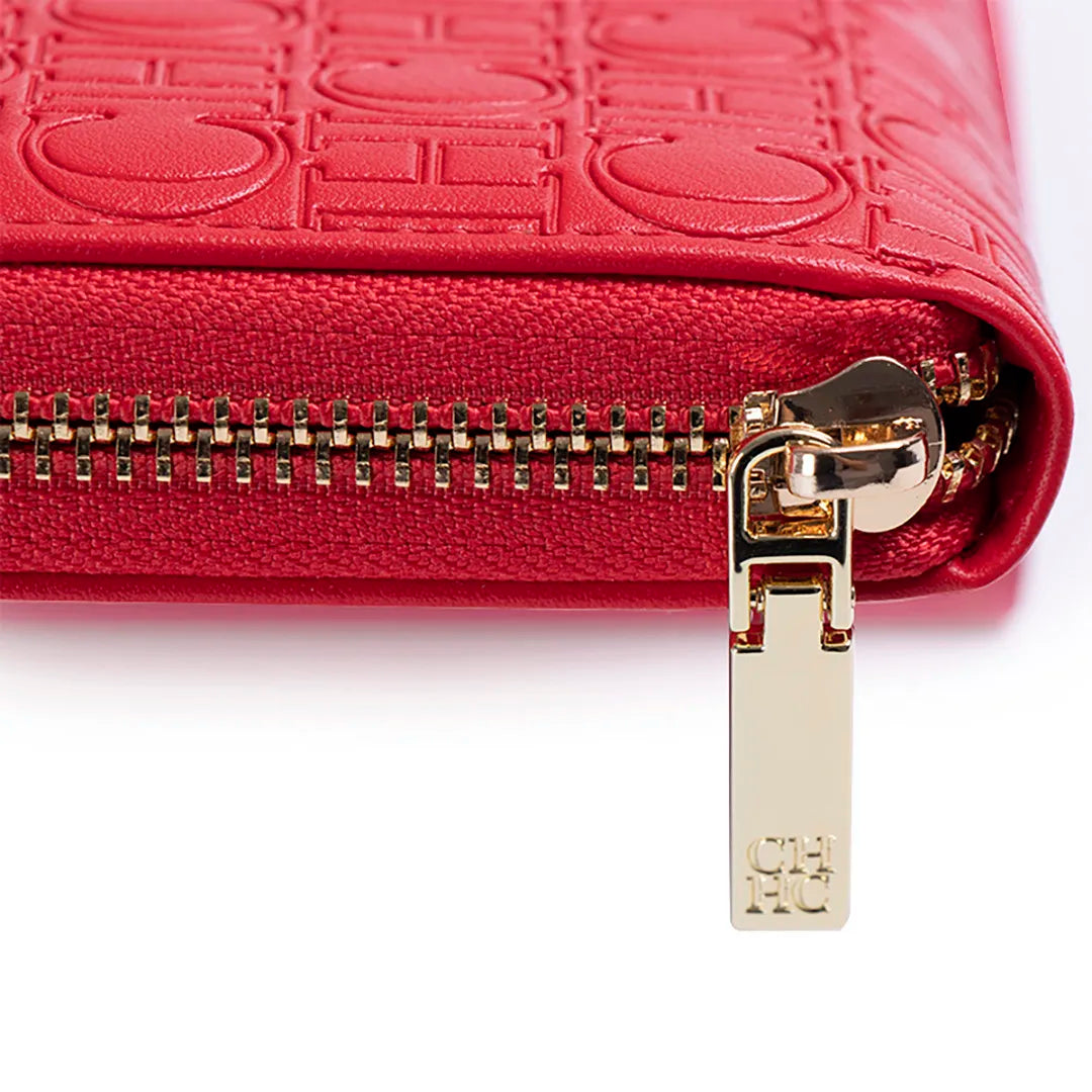 CH Women's Solid Colour Long Wallet Niche Design Fashion Simple Large Capacity Bag Luxury Temperament Vintage Classic Wallet