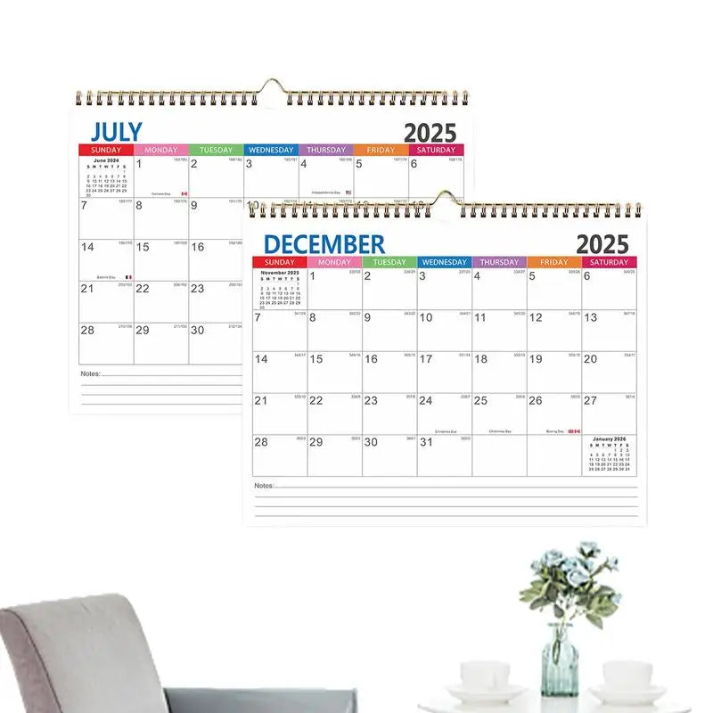 2025-2026 Calendar Wall Calendar Large Block 18 Month 2025 Calendar Annual Yearly Planner With Dates & Notes Jan 2025-Jun 2026