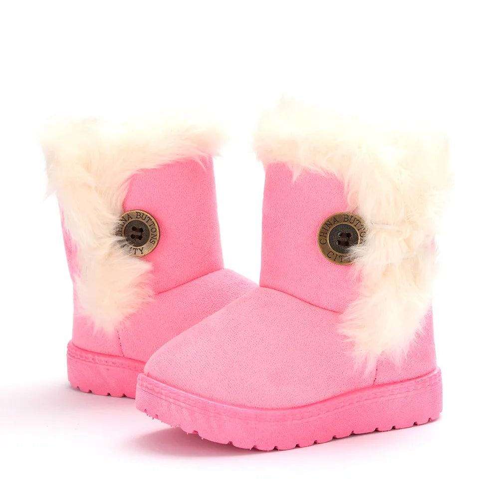 Botas Para Niña Kid Snow Boot Winter New Thickened Girl Cotton Boots Warm Boy Casual Shoes Baby Walking Shoe Padded Boots 유아 부츠