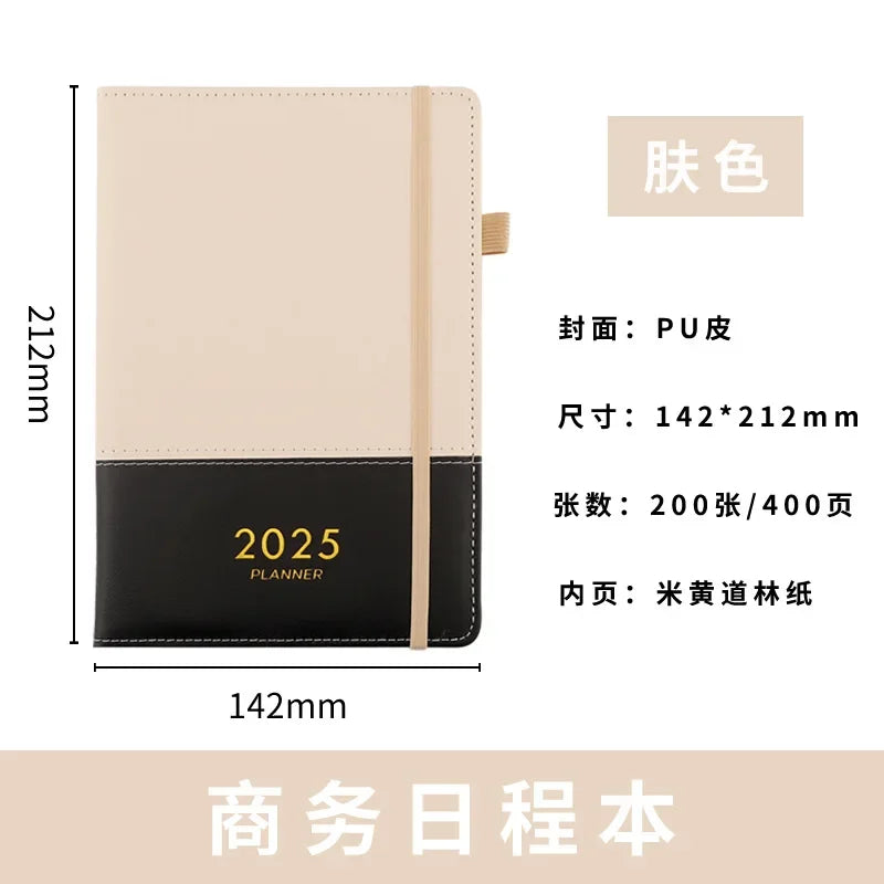 2025 Agenda Book Customized Logo Time Management A5 Plan Book English Notepad Business Diary Wholesale agenda planner  diary