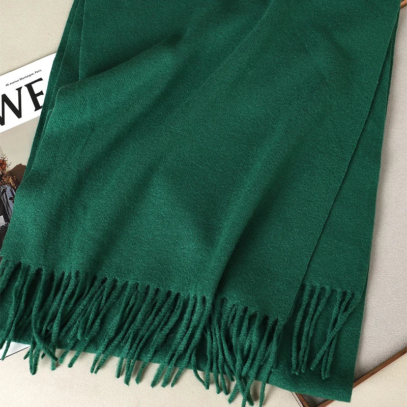 New 62 Color Winter Scarf For Women Long Warm Cashmere Scarves Hijab Solid Lady Shawl Wrap Female Pashmina Bandana Head Scarfs