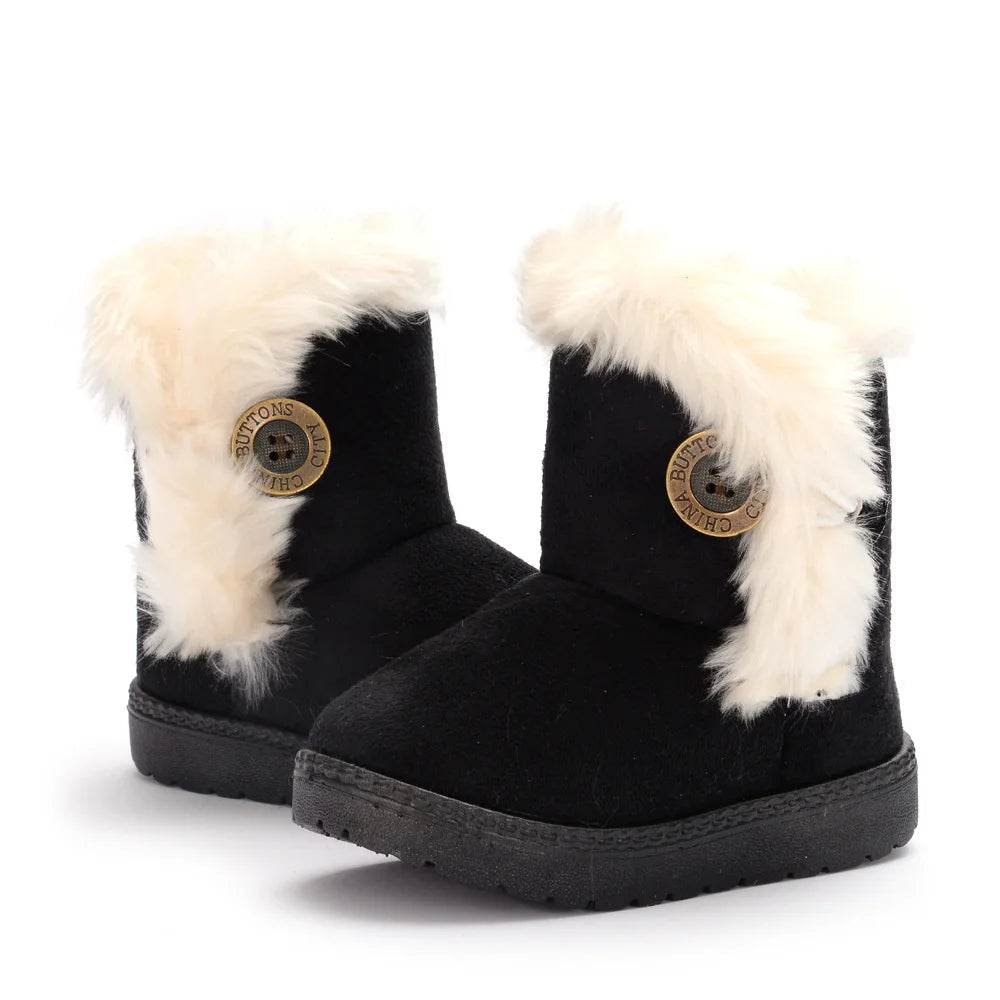 Botas Para Niña Kid Snow Boot Winter New Thickened Girl Cotton Boots Warm Boy Casual Shoes Baby Walking Shoe Padded Boots 유아 부츠