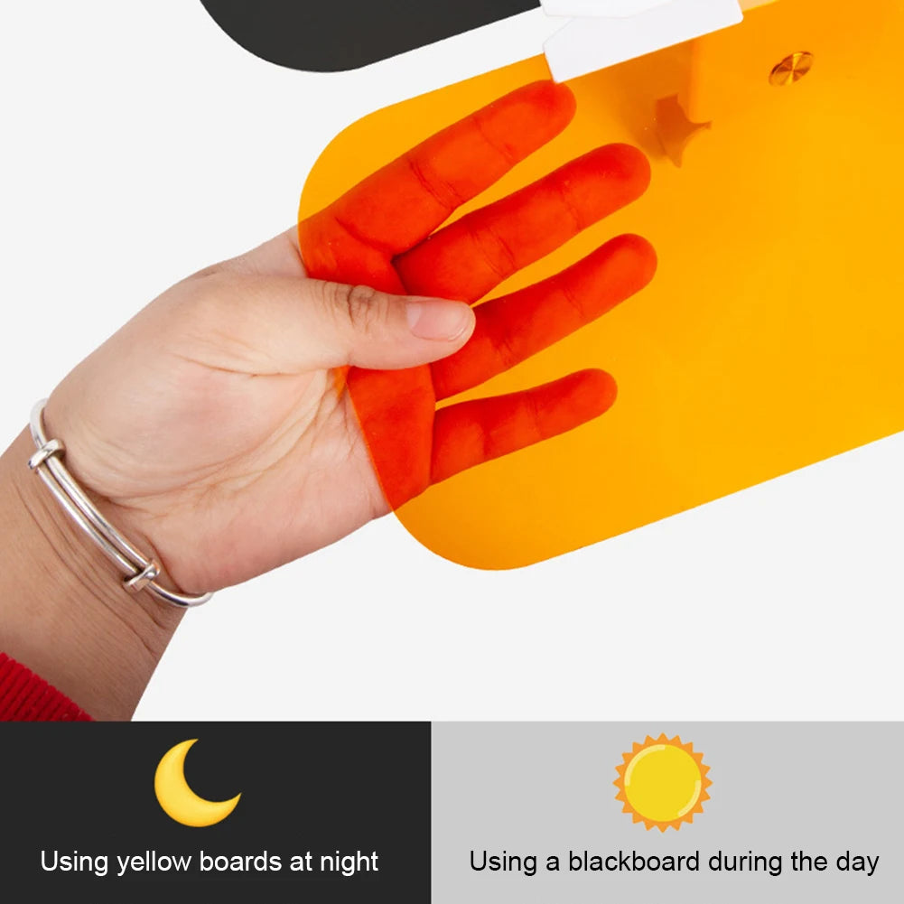 Car Sun Visor Anti-UV Anti Sunlight Dazzling Goggle Day Night Vision Driving Mirror Fold Flip Down Clear View Interior Mirrors