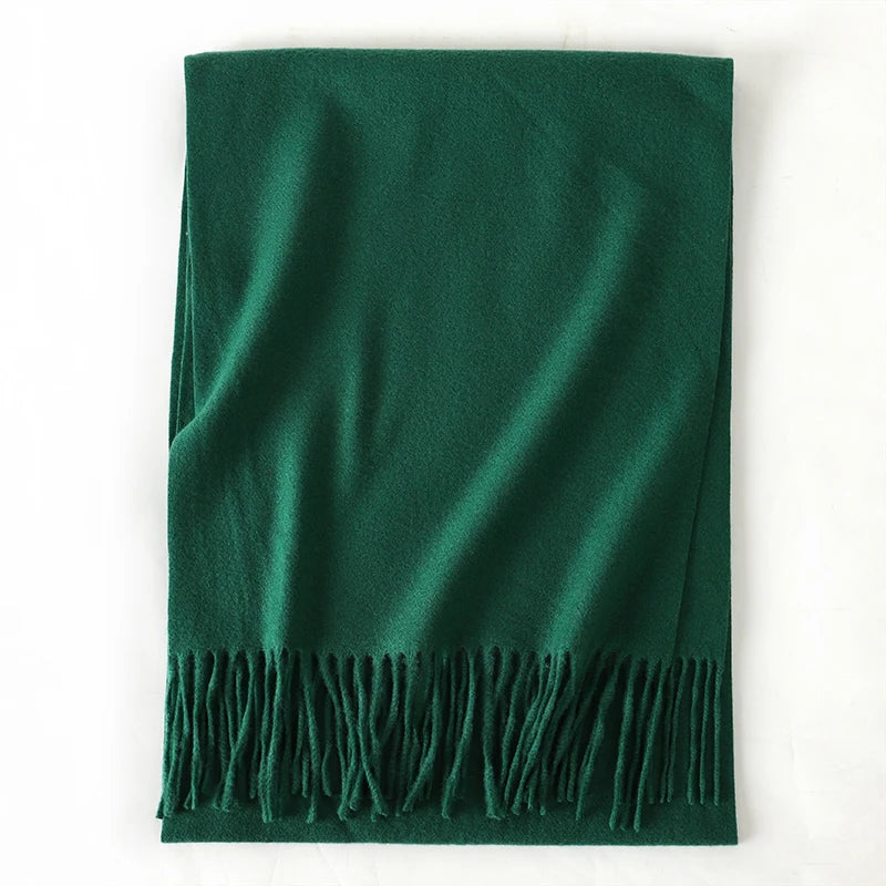 New 62 Color Winter Scarf For Women Long Warm Cashmere Scarves Hijab Solid Lady Shawl Wrap Female Pashmina Bandana Head Scarfs