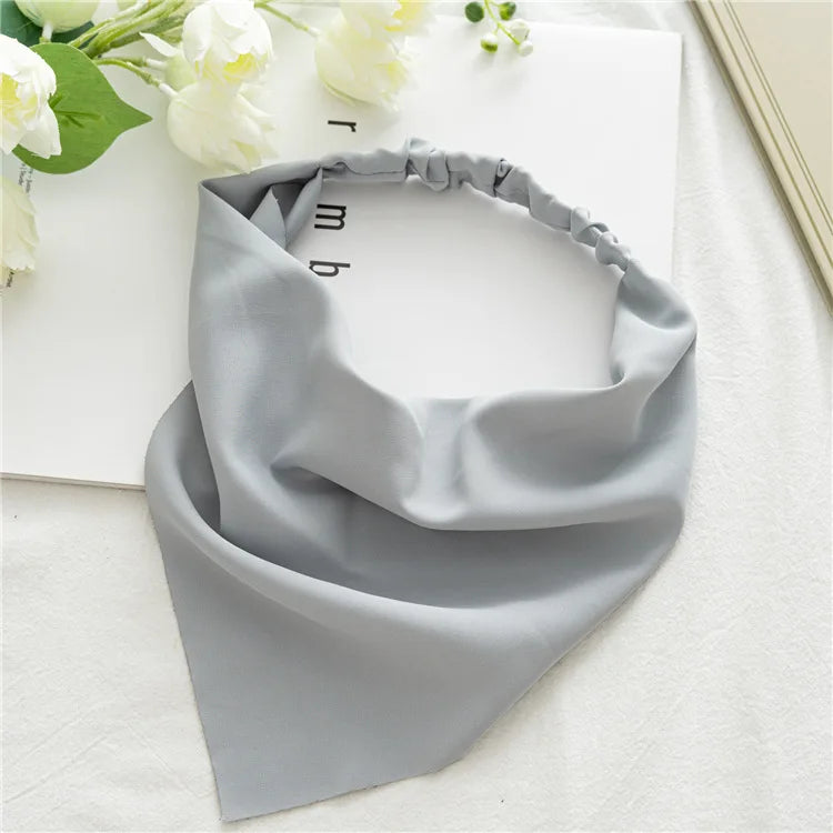 2022 Summer Vintage Print Flower Beach Bandana Hair Scarf Fashion Elastic Rubber Headbands for Women Girl Hair Accessories