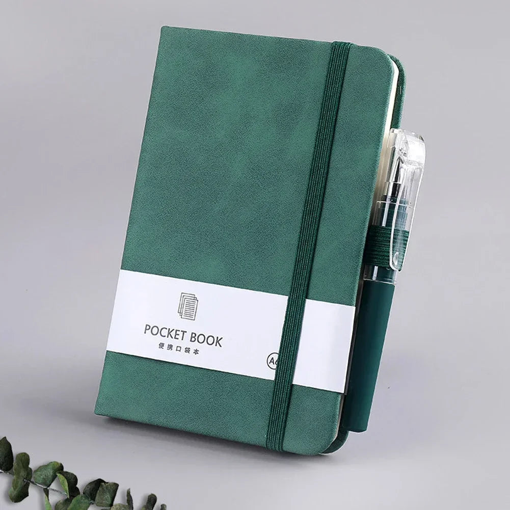 A6 Pocket Notebooks With Pen 200 Pages Leather Notepads Teacher Gift Planning Notebook And Journals School Supplies Stationery