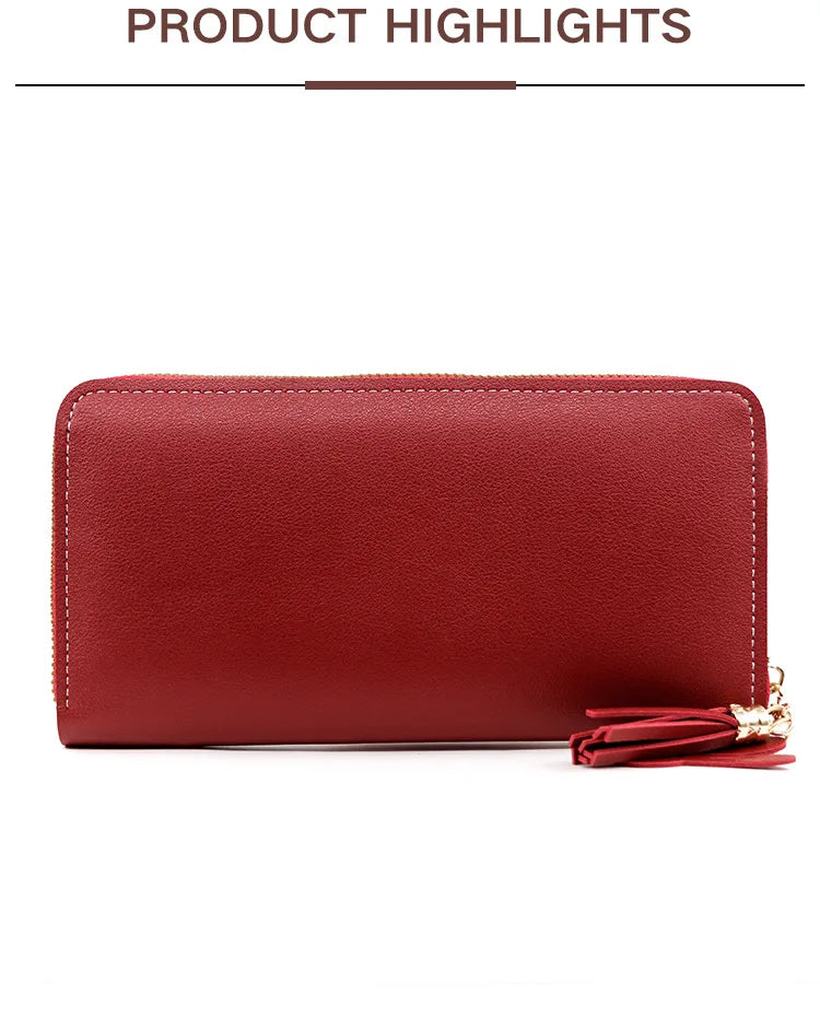 New Long Women Wallets Cute Fashion Multifunctional Clutch Female Wallet Card Holder Luxury PU Leather Women's Purses