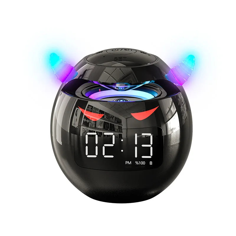 Little Devil Bluetooth Speaker Hifi Smart Voice Speaker Alarm Clock Stereo Mini Subwoofer Outdoor Pluggable Sd Card caixa de som