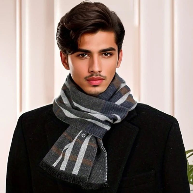 Fashion Scarves Man Autumn Winter Thick Warm Cashmere Business Long Wraps Boy Classic Shawl Free Shipping muffler