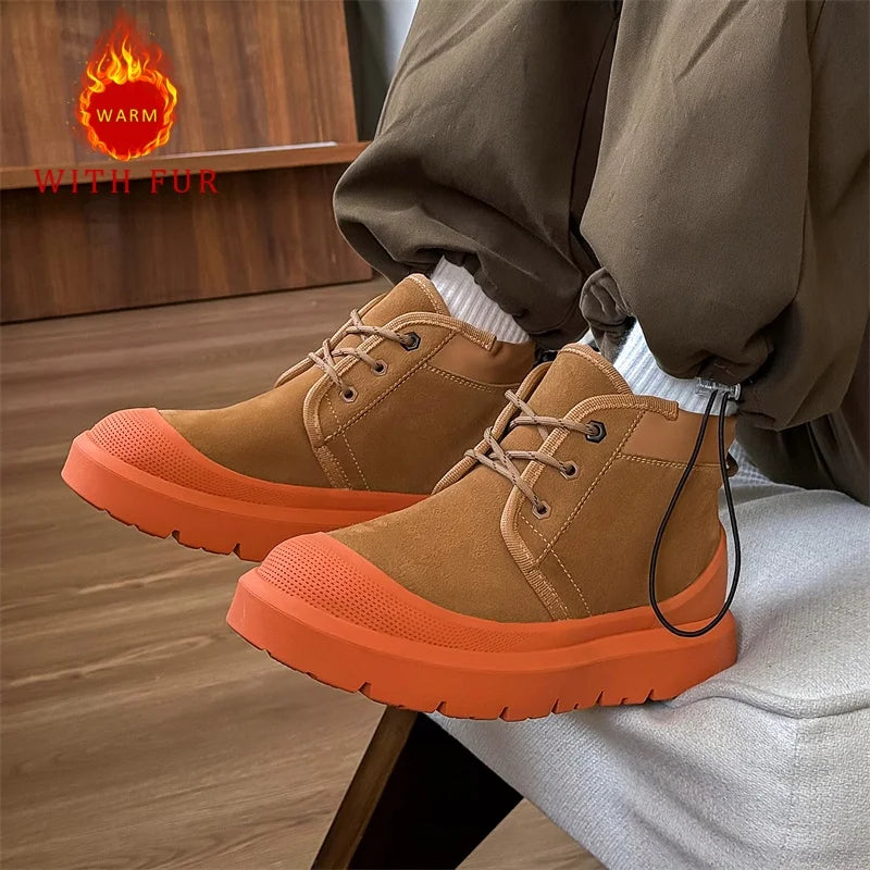 Casual men's snow boots Comfortable and trendy design styles Outdoor street walking Daily office youth adult high-quality shoes