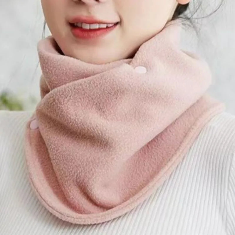 Winter Anti Cold Plush Scarf Antifreeze Fleece Neck Protection Neckerchief Autumn Outdoor Cycling Skiing Large Area Warm Scarves