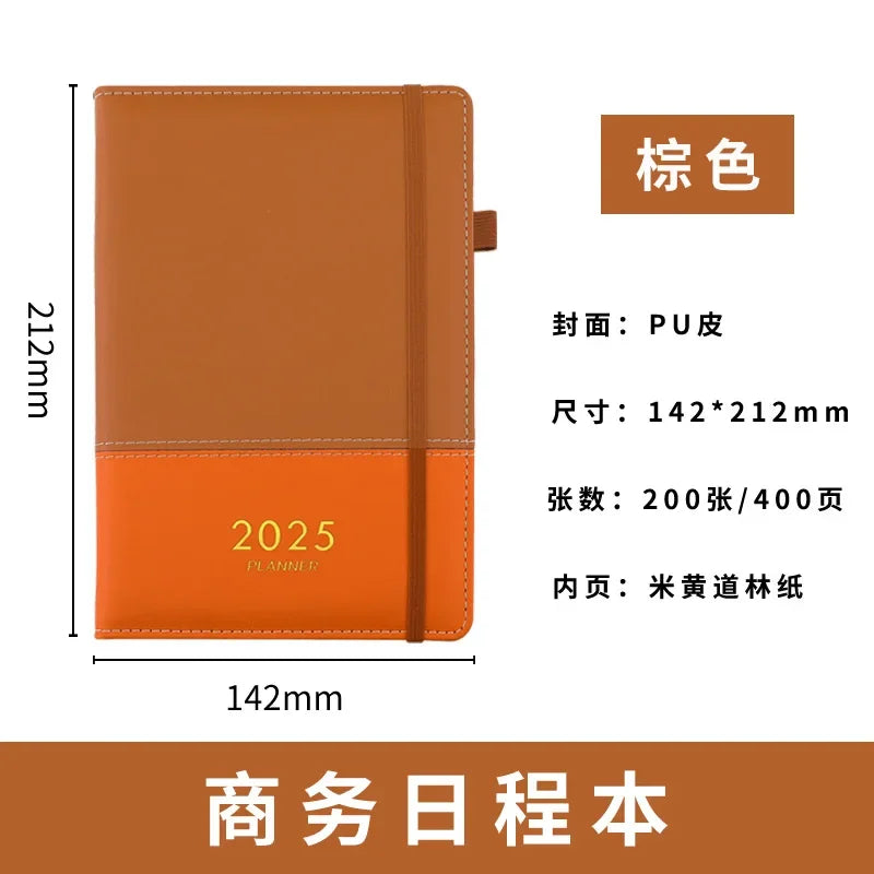 2025 Agenda Book Customized Logo Time Management A5 Plan Book English Notepad Business Diary Wholesale agenda planner  diary