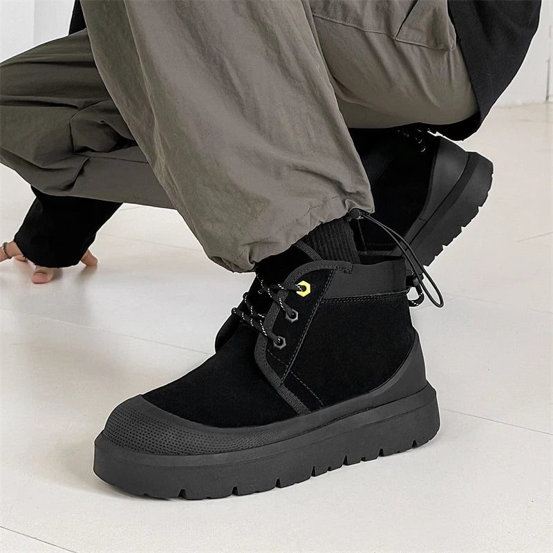 Casual men's snow boots Comfortable and trendy design styles Outdoor street walking Daily office youth adult high-quality shoes