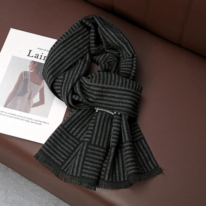 Fashion Scarves Man Autumn Winter Thick Warm Cashmere Business Long Wraps Boy Classic Shawl Free Shipping muffler