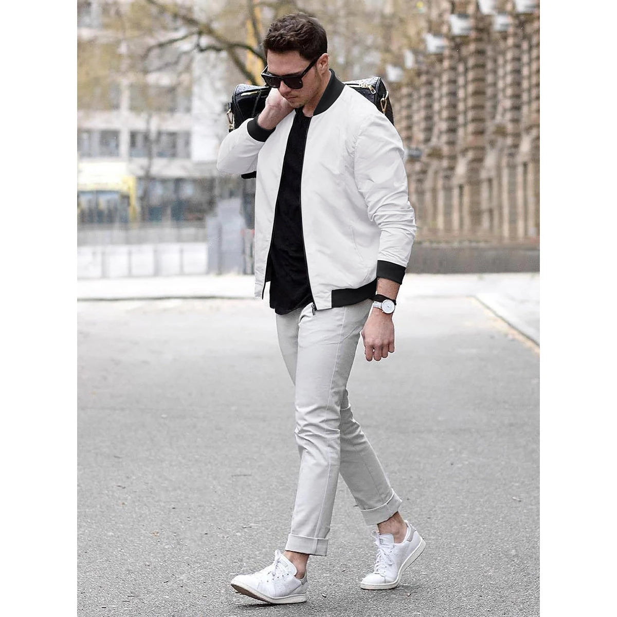 TACVASEN Men’s Varsity Bomber Jacket – Lightweight, Windproof & Waterproof Fall Outerwear for Outdoor & Casual Wear