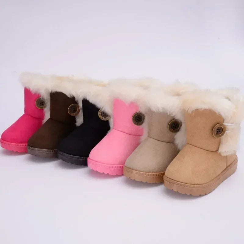 Botas Para Niña Kid Snow Boot Winter New Thickened Girl Cotton Boots Warm Boy Casual Shoes Baby Walking Shoe Padded Boots 유아 부츠