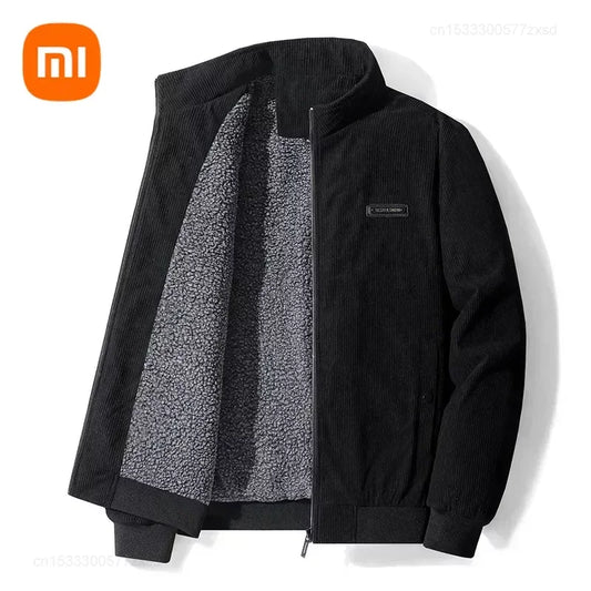 Xiaomi Men's Clothing 2024 – New Corduroy Winter Coat, Plus Velvet Thickened Lamb Coat, Large Size Jacket for Ultimate Warmth and Comfort