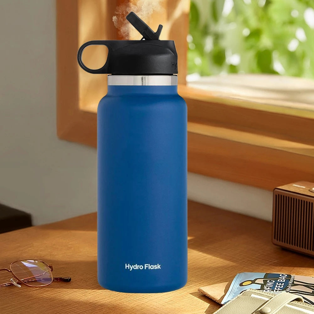 40 oz Sports Water Bottle Insulated Vacuum Water Bottle Flex Cap Straw Lid Stainless Steel Vacuum Flask for Coffee Tea and Drinks