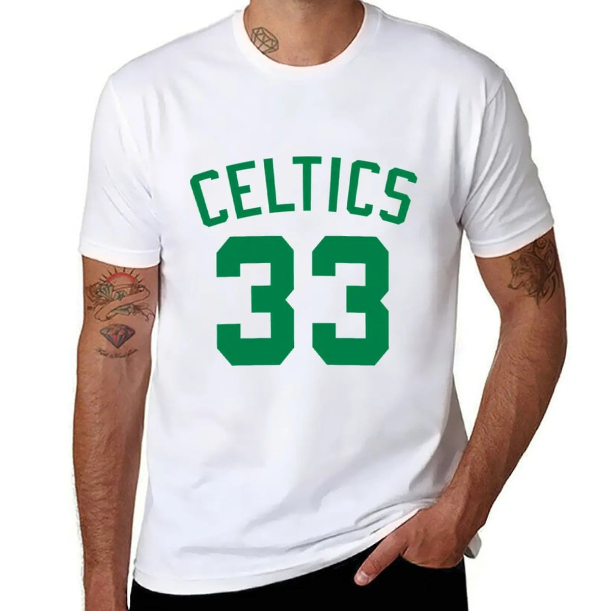 Boston Celtics Number 33 T-Shirt funny costumes graphic tee shirt custom t shirt cute tops shirts men